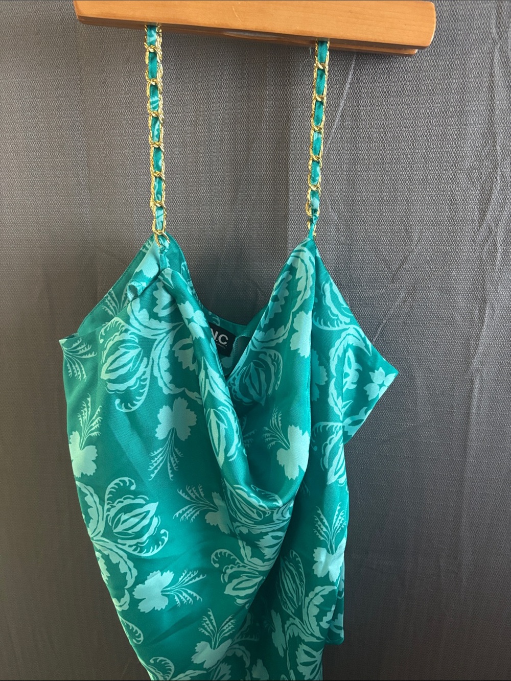 Women’s Silk feel Camisole with gold chain straps